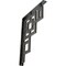 Ekena Millwork Eris Wrought Iron Bracket, (Single center brace), Antiqued Pewter 1 1/2"W x 12"D x 15"H BKTM01X12X15SERAPW - alternate 1